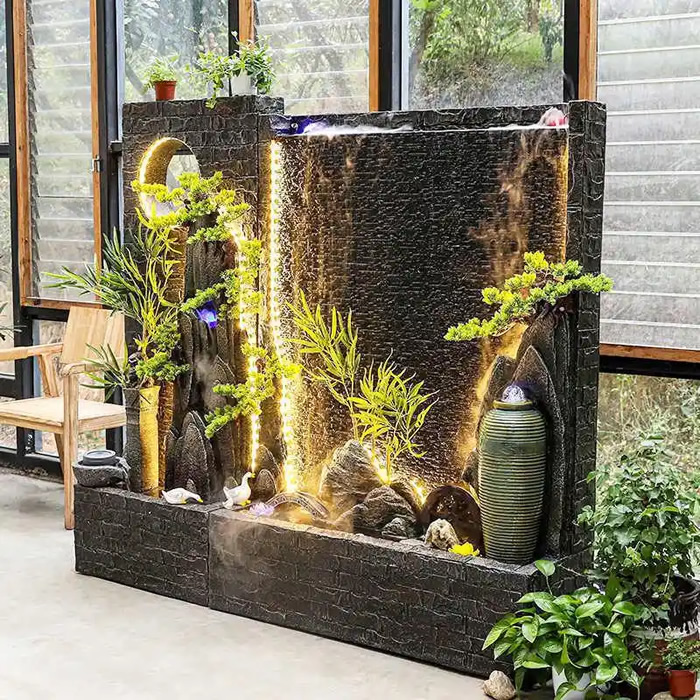家用小型桌面景观水幕墙 家用小型桌面景观水幕墙